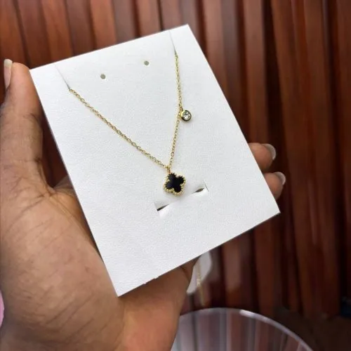 Midnight Clover Necklace