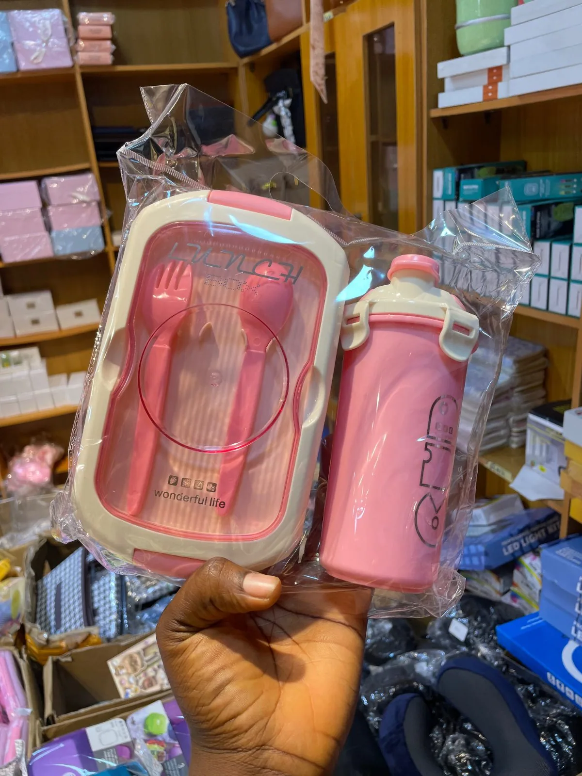 2-in-1 Lunch Plate & Glass Bottle Set