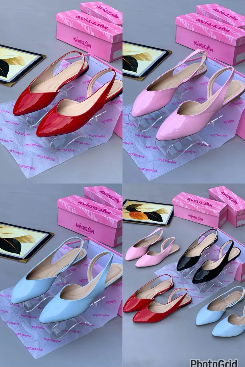Easy sling back flat shoe