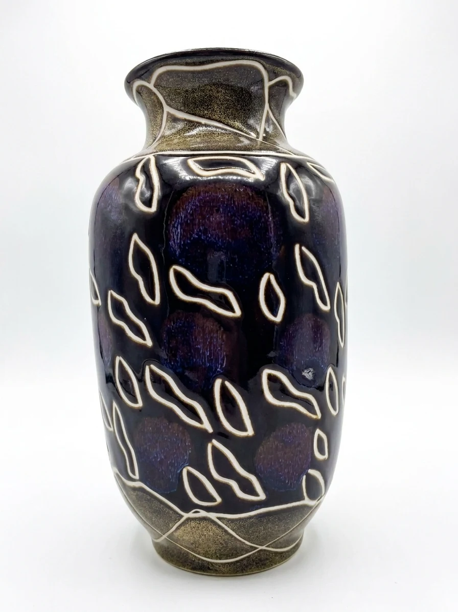 Midnight Harmony Ceramic Vase
