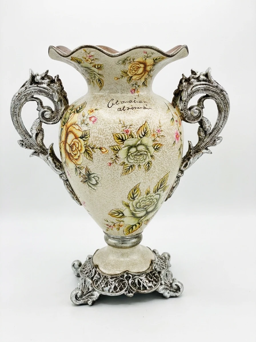 Silver Grace Floral Vase