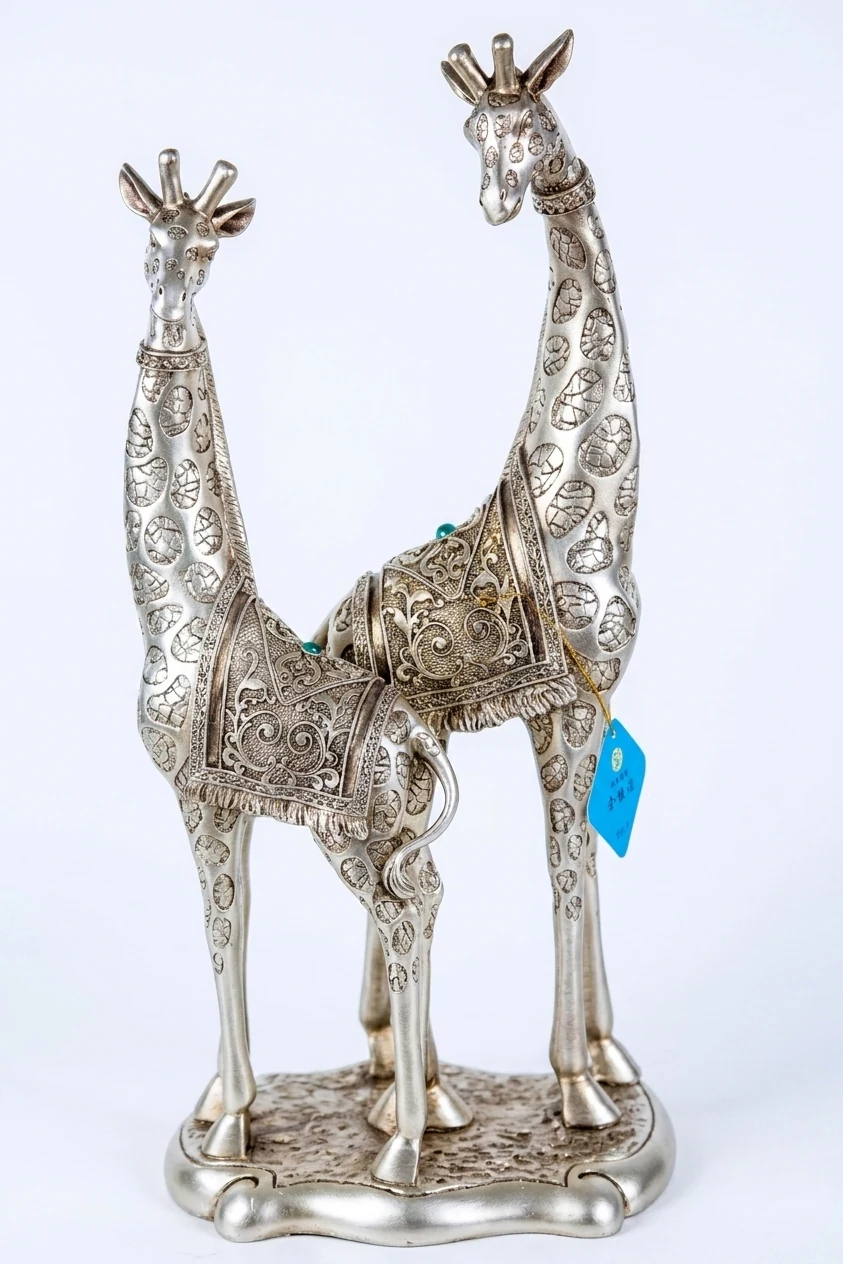 Regal Safari Giraffe Duo Sculpture